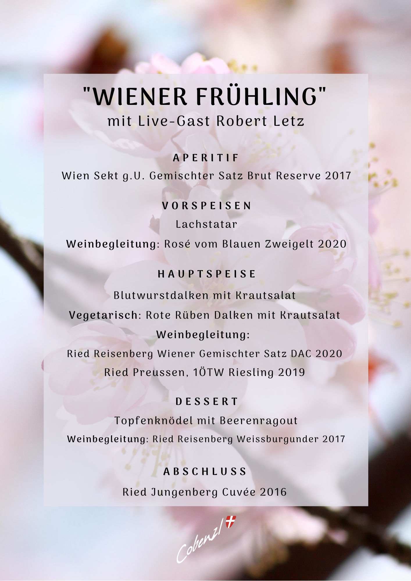 Frühlingsmenü ©Weingut Wien Cobenzl